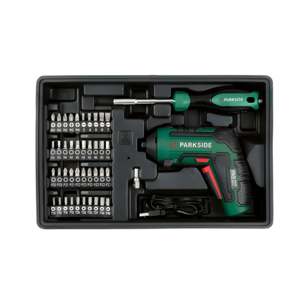 PARKSIDE® Gereedschapskoffer met Accu-Schroevendraaier PWBM A1 – 92-delig - Afbeelding 2